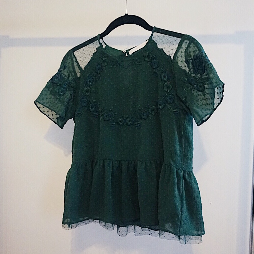 Green Zara Top